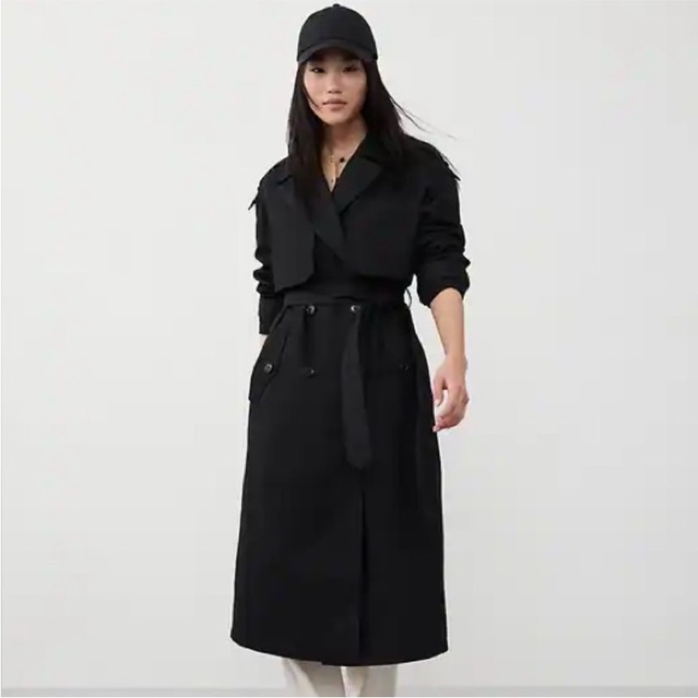 NWT! Banana Republic Black Timeless Trench Coat - Multiple